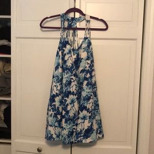 Blue flowered dress